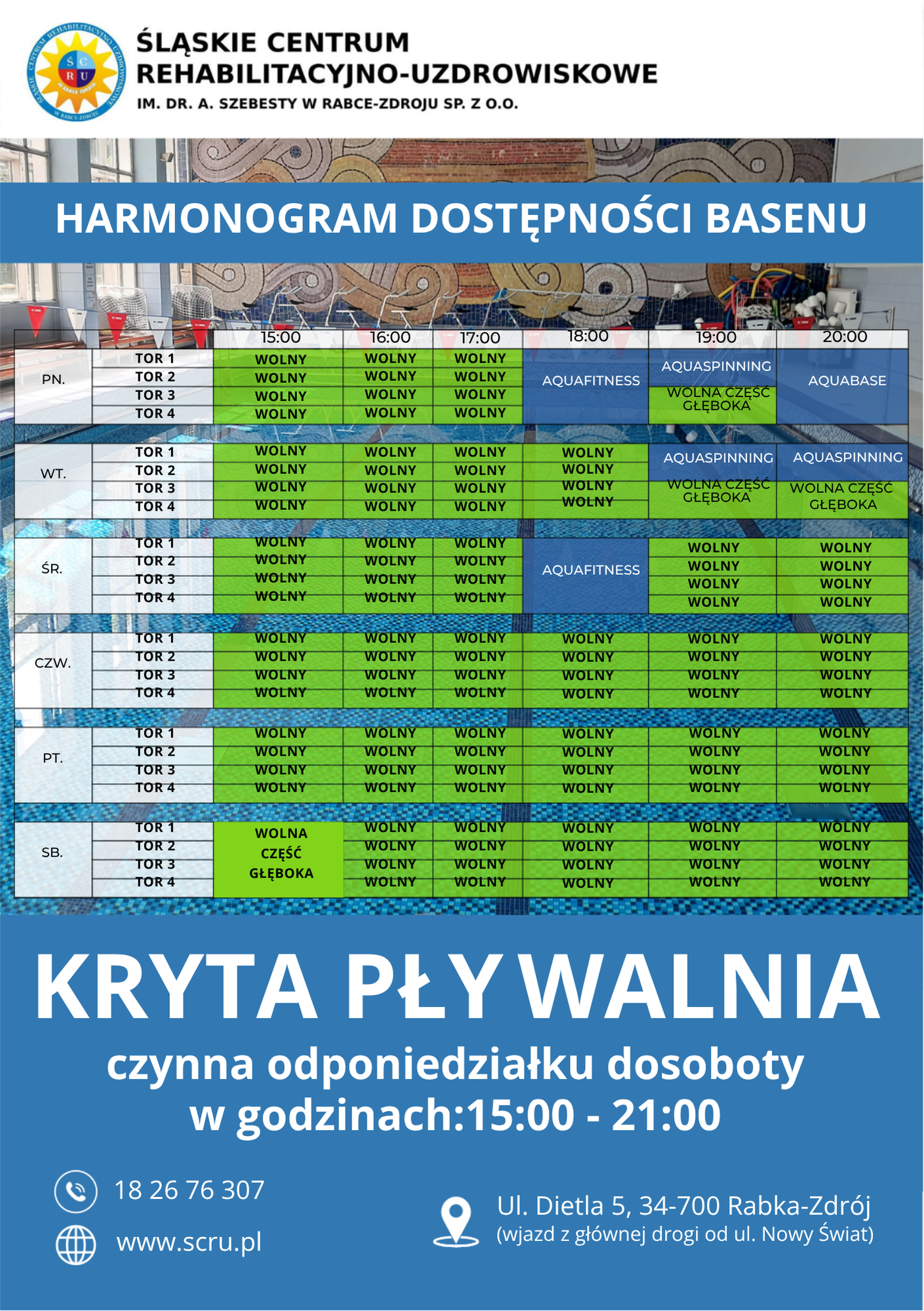 Harmonogram basenu